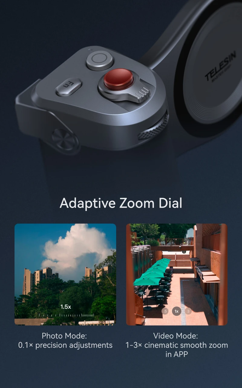 TELESIN Master Grip Set para iPhone17 Pro Pro Max Câmera de