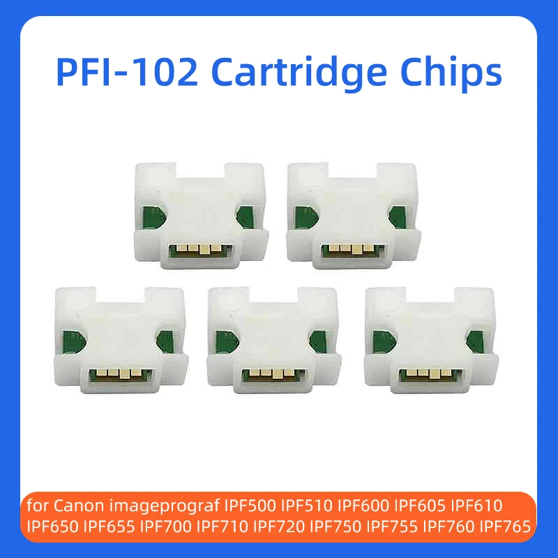

1 Set PFI-102 PFI102 Ink Cartridge Chip for Canon Canon iPF500 IPF510 IPF600 605 610 650 655 iPF700 710 720 750 755 iPF760 765