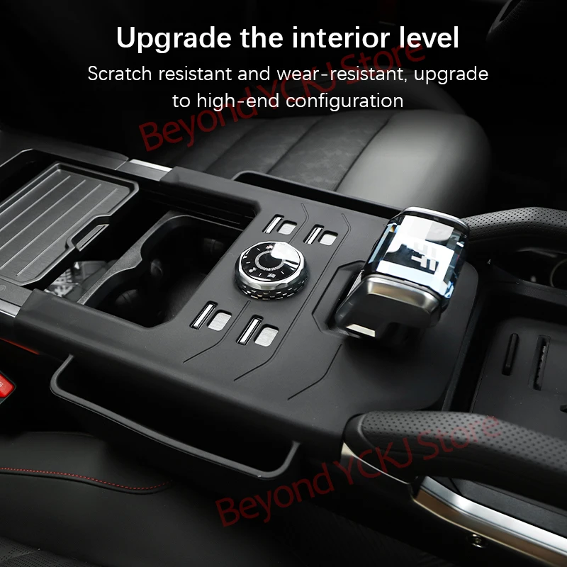 Center Console Gear Shift Silicone Protective Pad For Chery Jetour T2 Traveller 2023 2024 Wireless Charging Pad Storage Tray