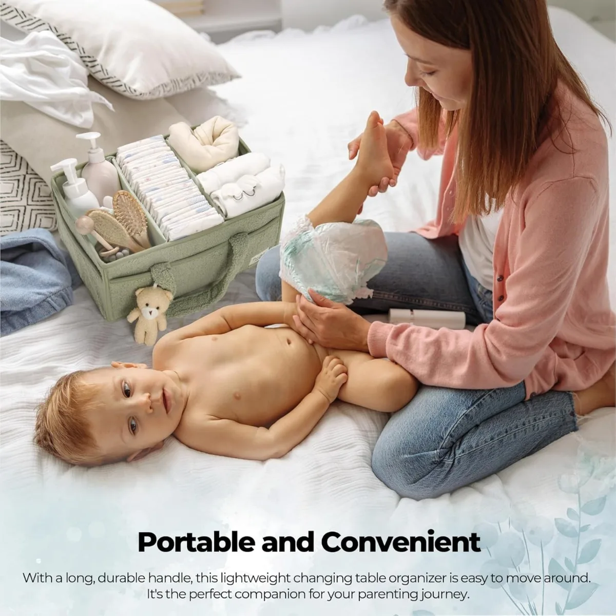 Babyluier Caddy Organizer, kinderkamer opbergmand voor pasgeboren benodigdheden, registry must-have, auto-organizer voor luiers