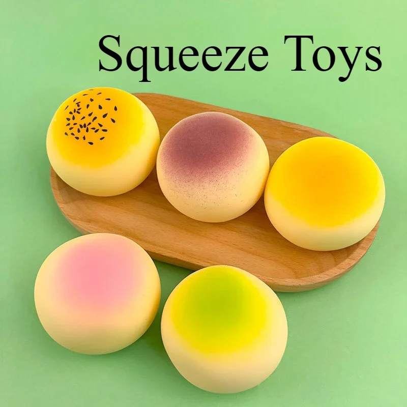 1pcs Squishy Food Creative Simulation Toy Rebound Egg Yolk Pastry Mochi Safe Materials Toys Squeeze Stress Reliever Toys