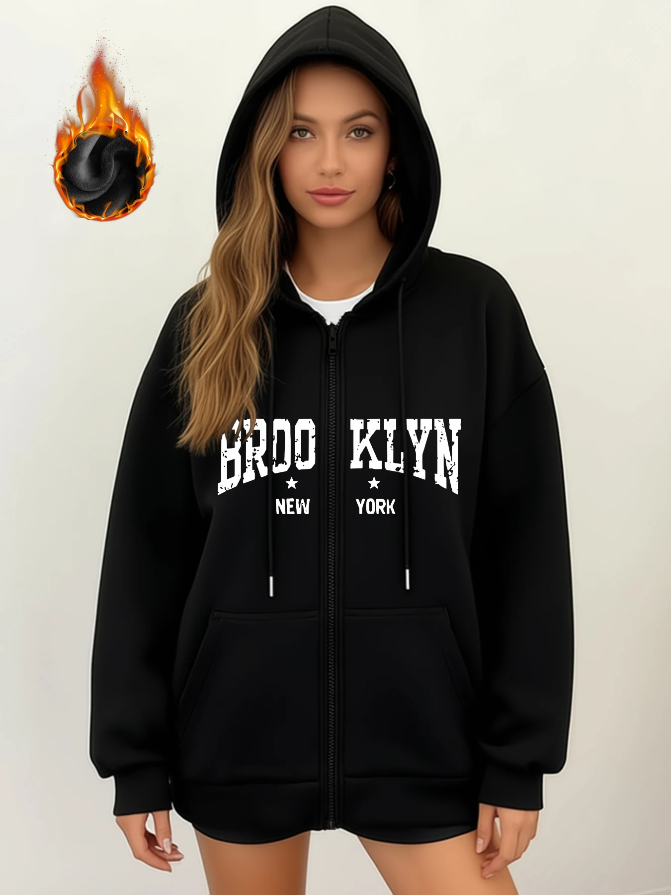 

Зимняя куртка Y2k с готическим принтом, толстая тяжелая бархатная черная куртка на молнии с капюшоном, тонкая темпераментная женская куртка в повседневном стиле для ленивых поездок на работу