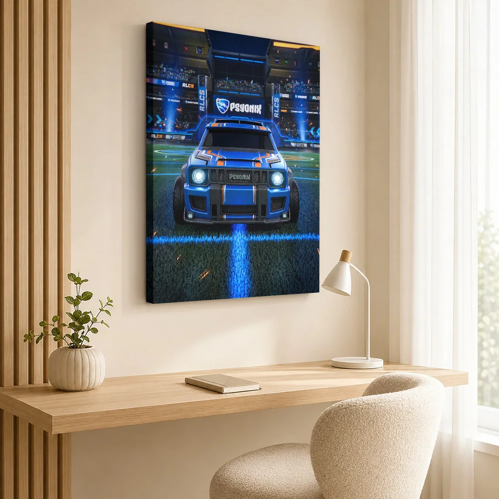 Rocket League Merc Arena Car Canvas Poster Customized Photo Digital Illustration Style Gaming Studio Wall Paintings Decoration