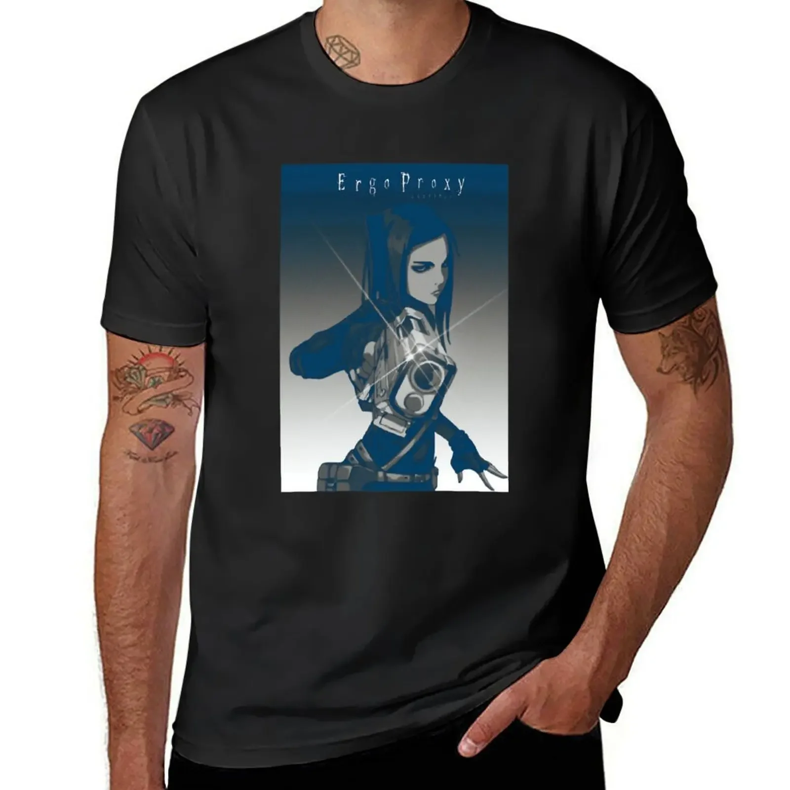 Ergo Proxy 1t T-Shirt man clothes customizeds T-shirts for men cotton