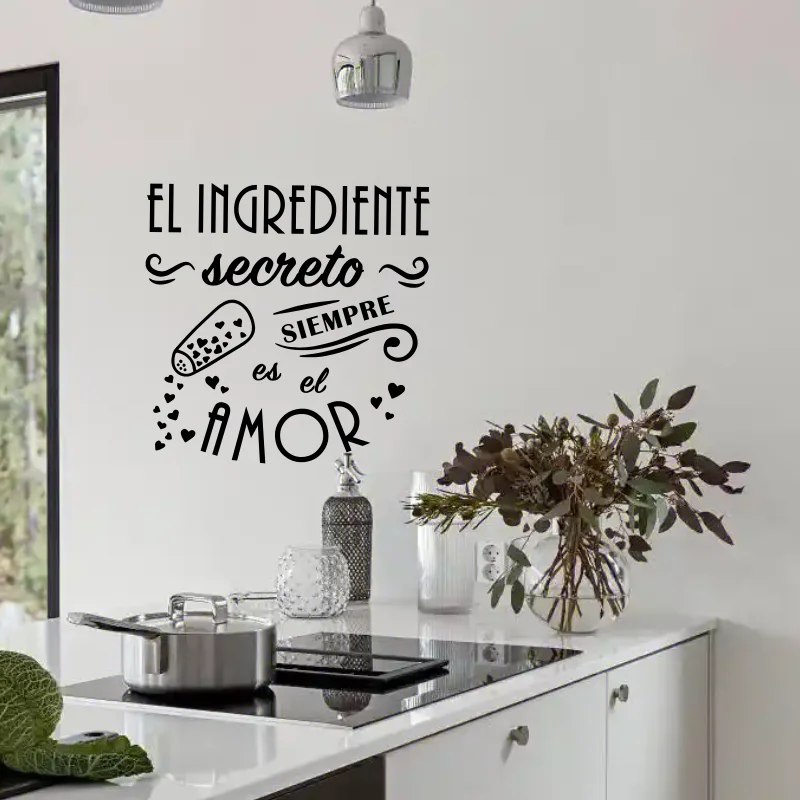 French el ingrediente secreto wall sticker For Kitchen Decor Cook Restaurant or home Decoration Art Sticker #492