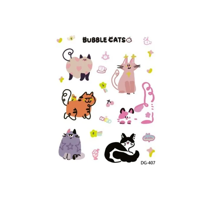 Cute Cartoon Cat Jelly Relief Sticker Phone Case Computer CCD DIY Epoxy Resin 3D Transparent Decal Stationery Kitten Stickers