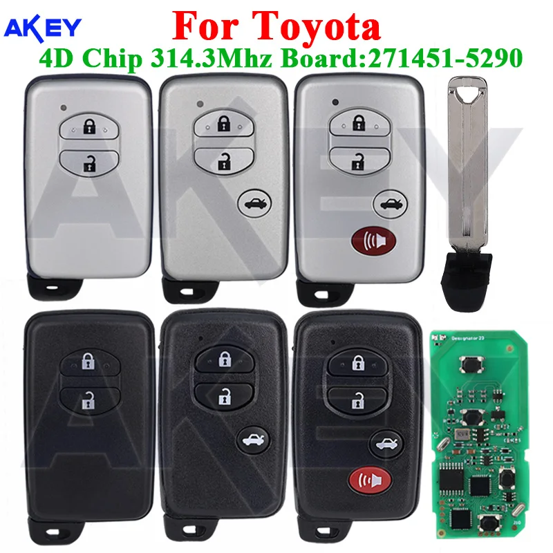 

Auto Car Key Smart Remote Car Fob Fit for Toyota Prius C Prius V 4Runner Venza 2009-2018 HYQ14ACX 314.3MHz Board: 271451-5290