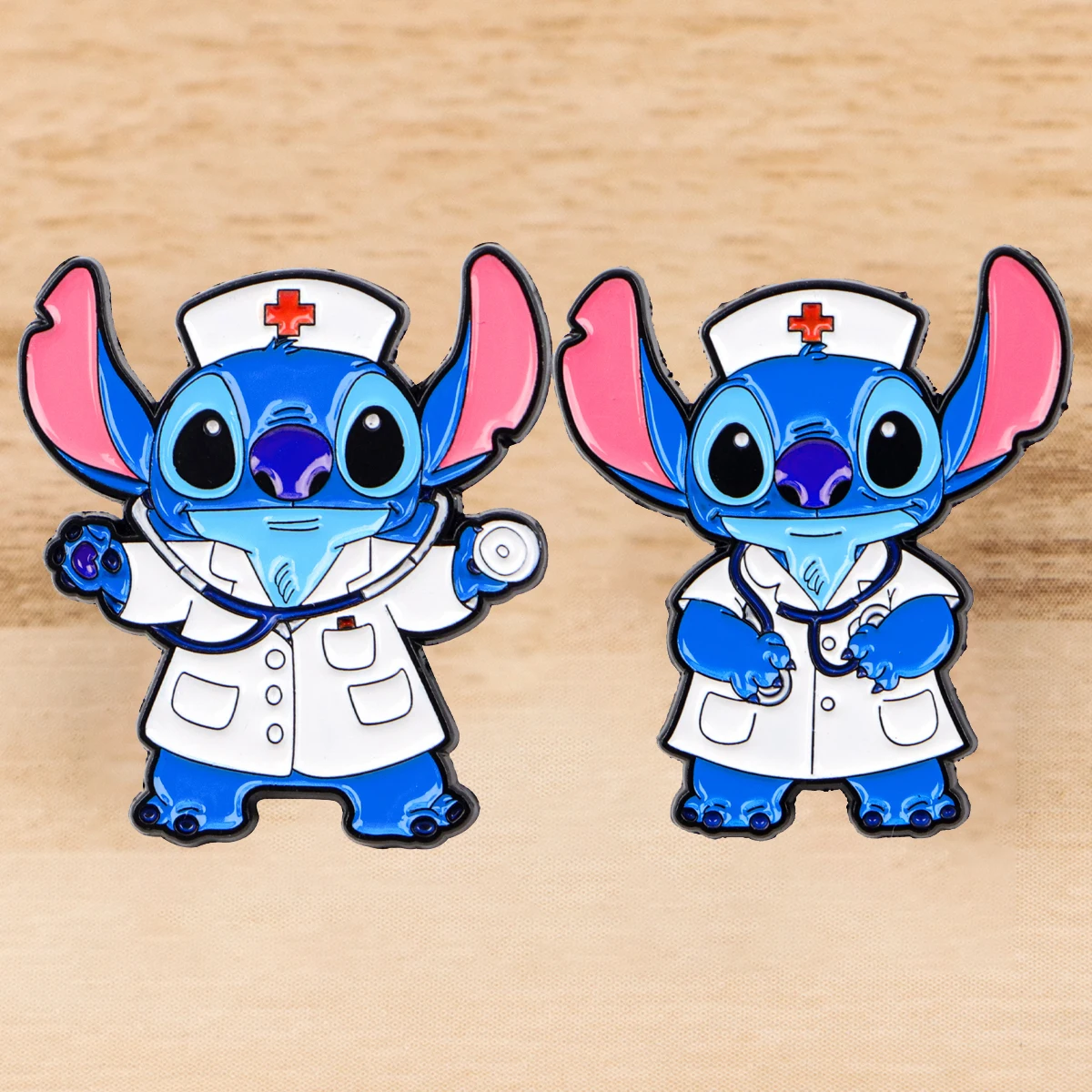 

2pcs Cute Alien Enamel Pin Doctor Nurse Badges on Backpack Women's Brooches Medical Lapel Pins Cosplay Accessories Toys Gifts