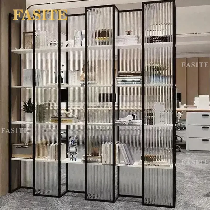 For Floor to Ceiling Screen Rack Office Baffle Home Glass Commercial Changhong Glass Entrance Front Desk Indoor Partition