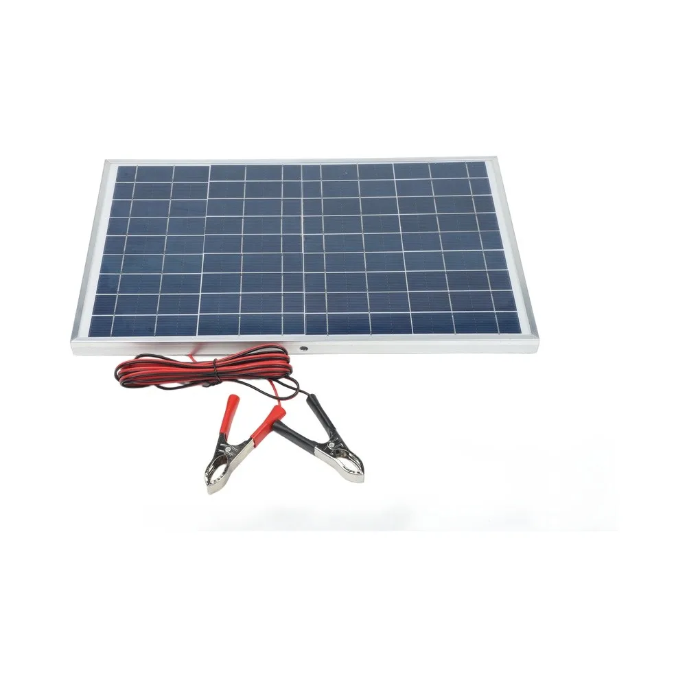 30W 12V Solar Panel Kit with Polycrystalline Silicon Technology for Powering LED Lights Fans and Small Electronics