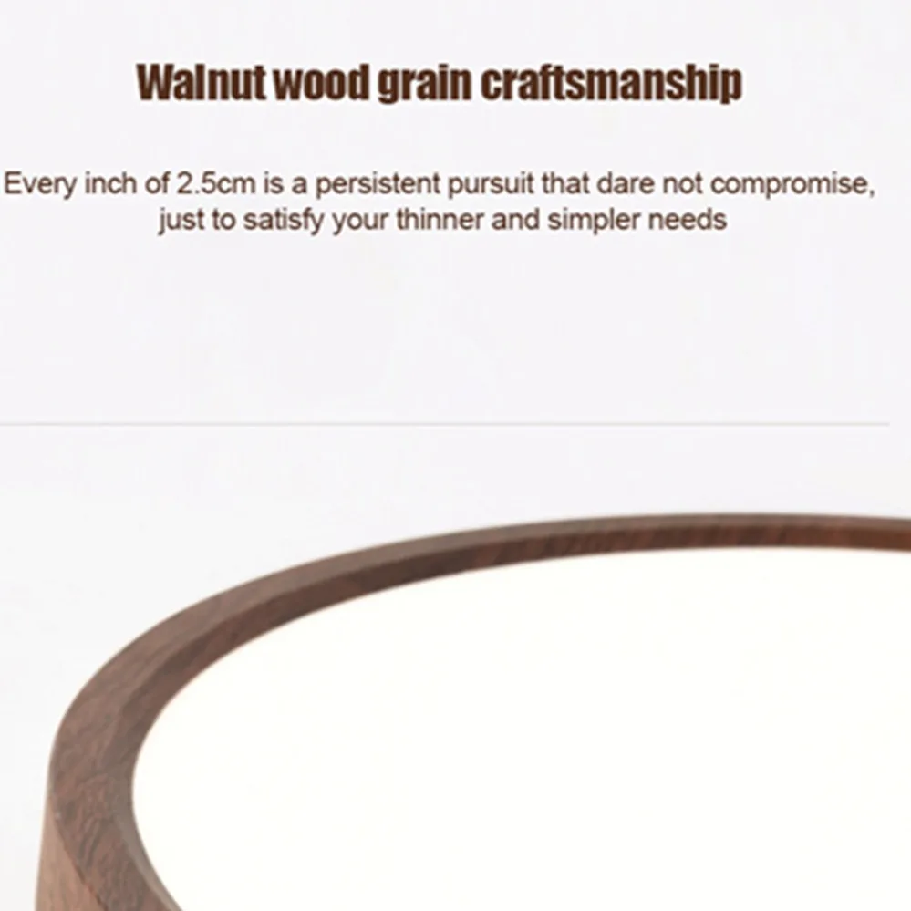 LED ضوء السقف التعميم الحديثة بسيطة الجوز الخشب الحبوب ضوء الزخرفية غرفة المعيشة غرفة نوم شرفة ضوء السقف رقيقة جدا