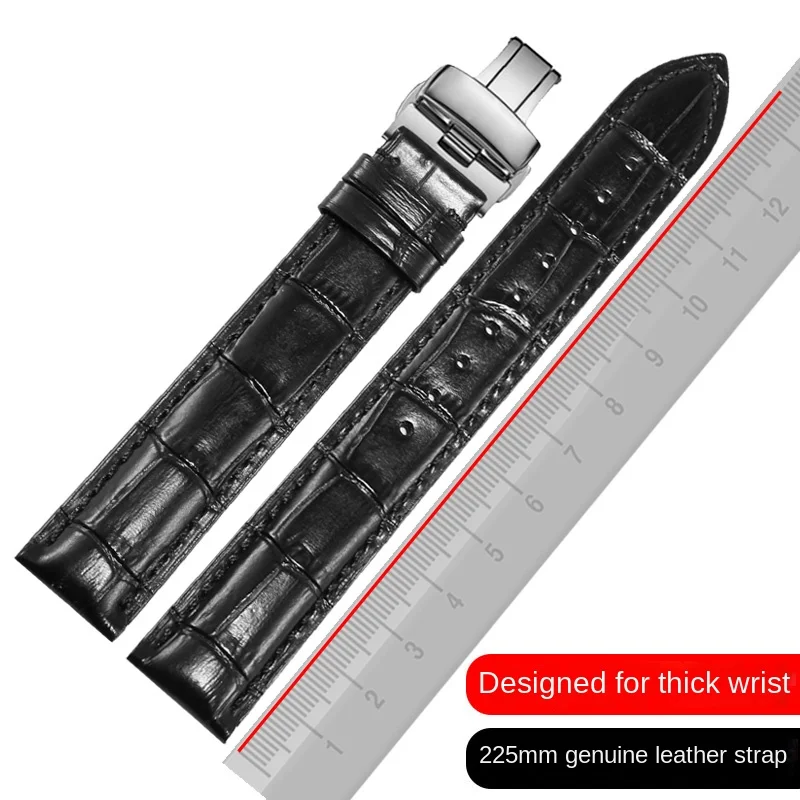 

Universal Leather Watchband With 12/14/16/18/19/20/21/22/23mm Large Extended Cowhide Watch strap