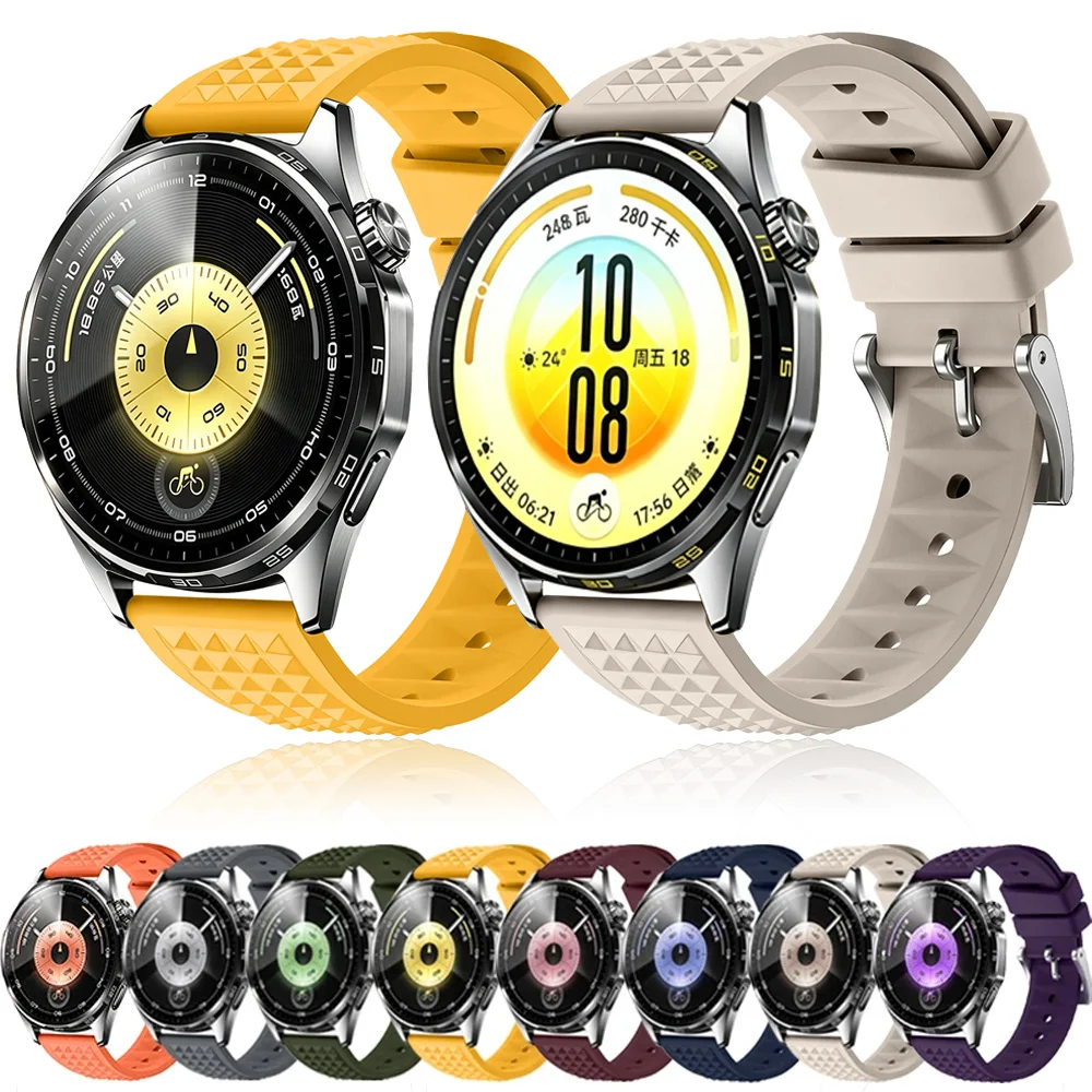 20mm 22mm Silicone Strap For Huawei Watch GT7/6/5/4 Pro 46mm Replace Soft Watchband Amazfit Balance 3-2/Bip Max/Helio/Active 3-2