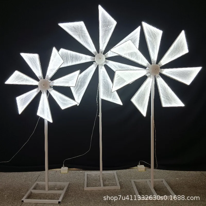Wedding props Electric windmill wrought iron luminous street light series Wedding rotating Ferris wheel ornament decoration