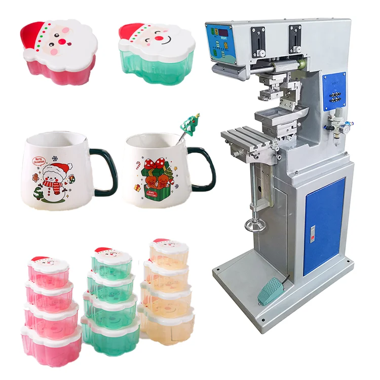 Single Color Semi Automatic Pad Printer High Accuracy Pneumatic Drive Paper Printer For Sealed Cup Wheat Straw Backscratcher Pen