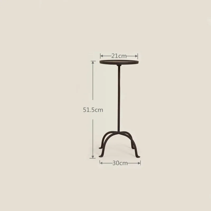 Nordic Retro Style Side Table Hotel Decoration Vase Holder Wrought Iron Frame Small Table Tea Table Home Decor Small Table