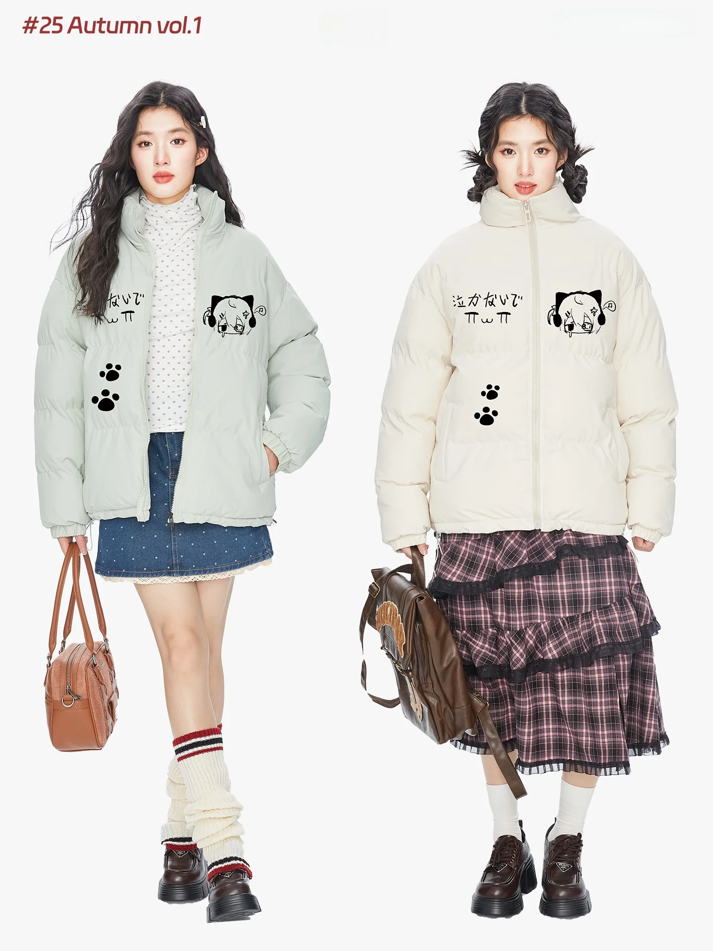 

Winter Thiened Cotton Jaet Women's Stand Collar Bread Sle Small Size Warm Coat Korean Version FreedomXspaceX Commute