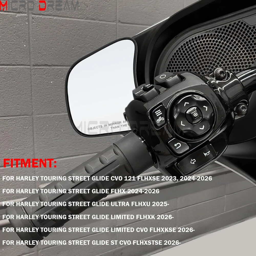 

Motorcycle Rearview Rear View Mirrors Back Side Mirror For Harley Touring Street Glide FLHX FLHXSE FLHXKSE Ultra Limited ST CVO