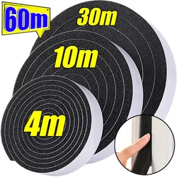60/2M Foam Door Window Sealing Strip Self-adhesive Wearable Sliding Dustproof Sponge Strip Soundproof Home Insulation Seal Tape
