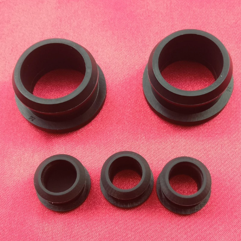 1Pcs Round Hollow Silicone Rubber Caps Grommet Hole Plug Wire Cable Wiring Protect Bushes O-rings Sealed Gasket 5mm-28mm