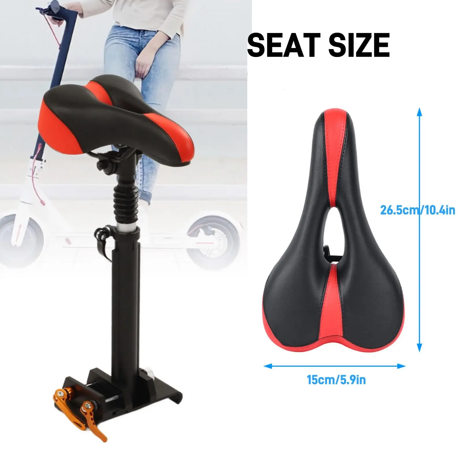 

Electric Scooter Seat Saddle Full Set Soft and Breathable Thick Attachment Adjustable Foldable Stem Double Shock for Xiaomi M365