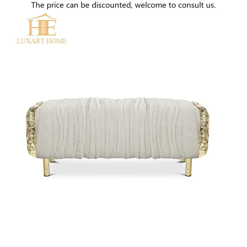 

Modern Velvet Standing Stool Chair Fabric Design For Bedroom And Hotel Use For Villas