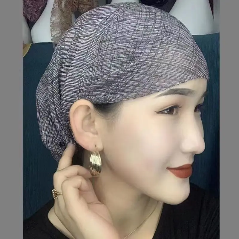 Hot Wholesale 3pcs Hijabs Hats Muslim Women Soft Shiner Fabric Classic Ethnic Cap Home Party Outdoor African Beauty Hat Girl's