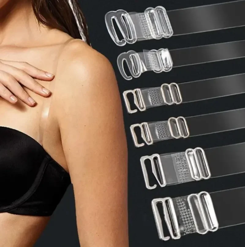 Invisible Transparent Bra Straps Detachable Silicone Elastic Belt Adjustable Non Slip Intimates Women Shoulder Strap Accessories