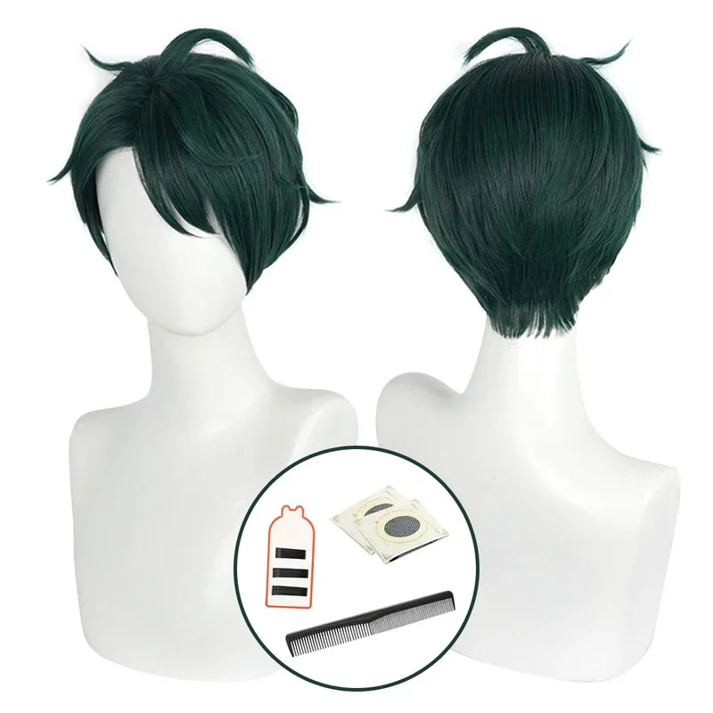 

HOLOUN Suicide Anime Joker Cosplay Wig Rose Net Synthetic Fiber Adjustable Size Heat Resistant Cap Comb Halloween