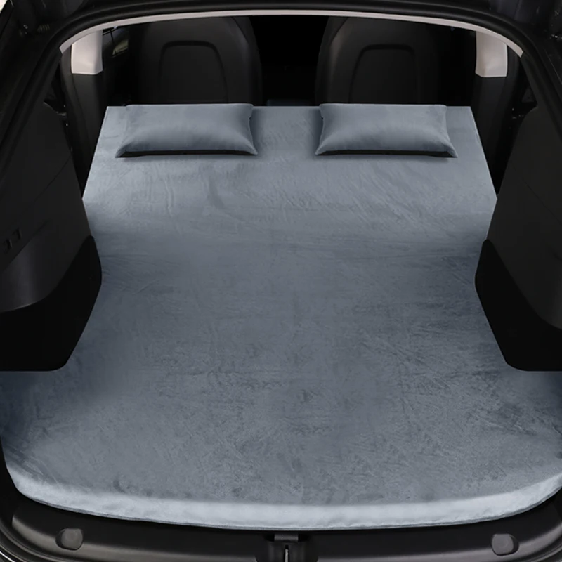 For Tesla Model 3 Model Y 2017-2024 Inflatable Air Mattress Outdoor Camping Inflatable Special Suede Fabric Car Travel Bed