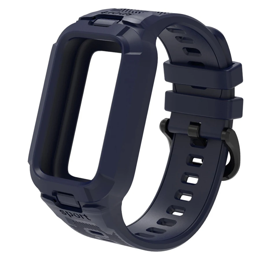 Siliconen bandje + hoesje voor Xiaomi Smart Band 9 8 Active Smart Watches accessoires armband voor Redmi Band 3/2 bandje met hoesje