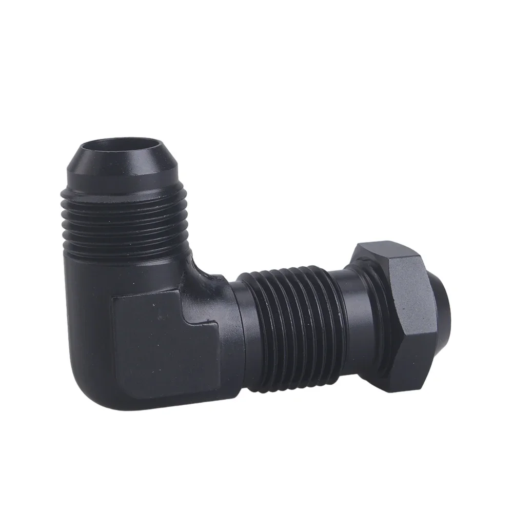 0 stopni 90 stopni AN6 AN8 AN10 Adapter złączki grodziowej 6AN 8AN 10AN Złączka do drutu Tab Rr Aluminium Czarny — zdjęcie 5