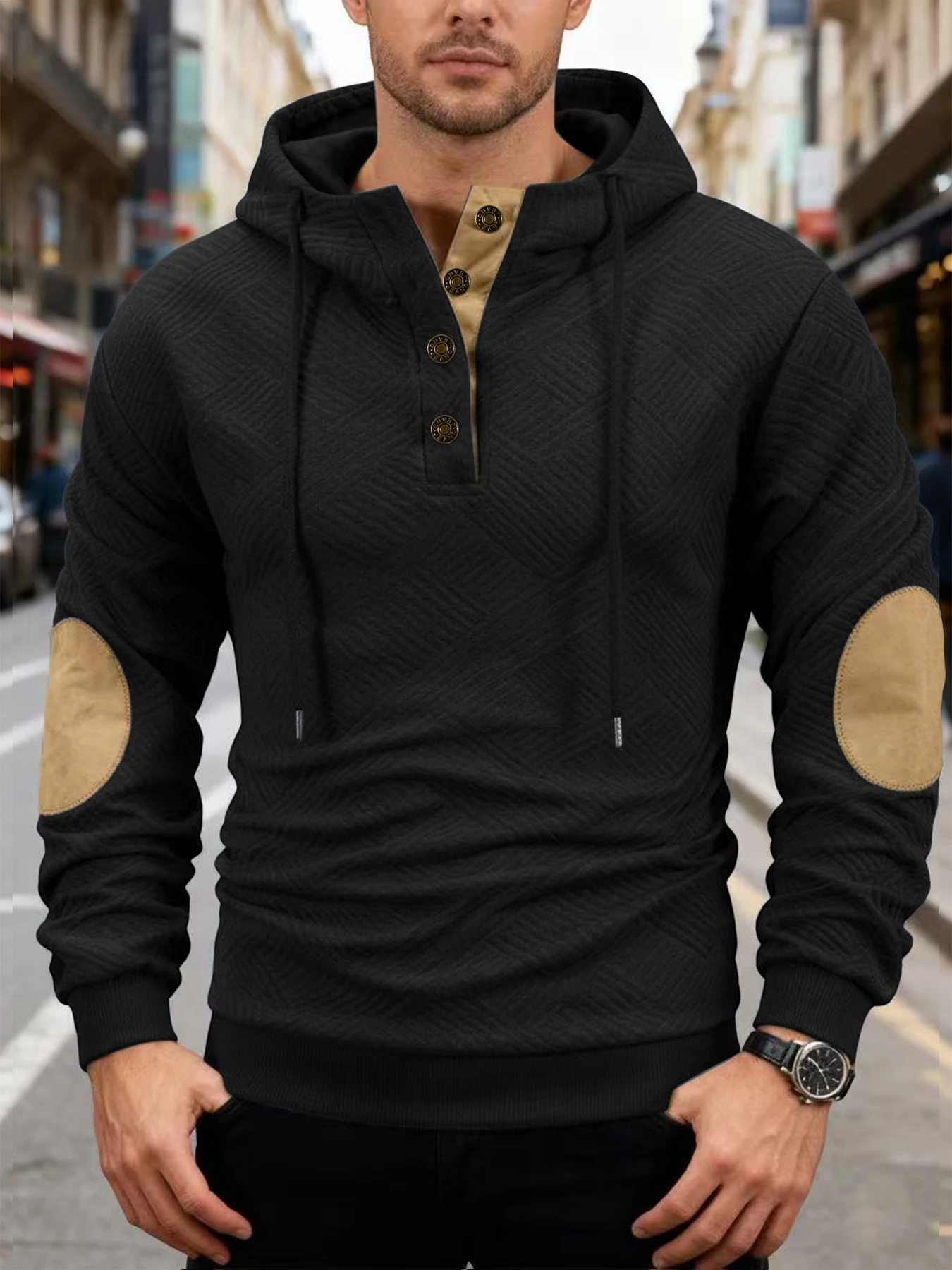 الرجال عارضة البلوز الخريف محبوك الجاكار بلون الرياضة طويلة الأكمام قمم الوقوف طوق في الهواء الطلق الذكور السترة #2