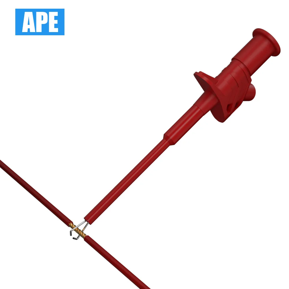 Imagem -05 - Quick Test Hook Clip Alta Tensão Isolada Sonda de Teste Flexível Vermelho e Preto mm Banana Socket Profissional Pcs
