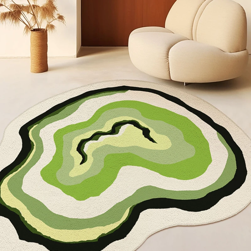 

Green Alien Living Room Decoration Plush Carpet Cream Style Bedroom Bedside Carpets Fluffy Soft Home Cloakroom Sofa Washable Rug