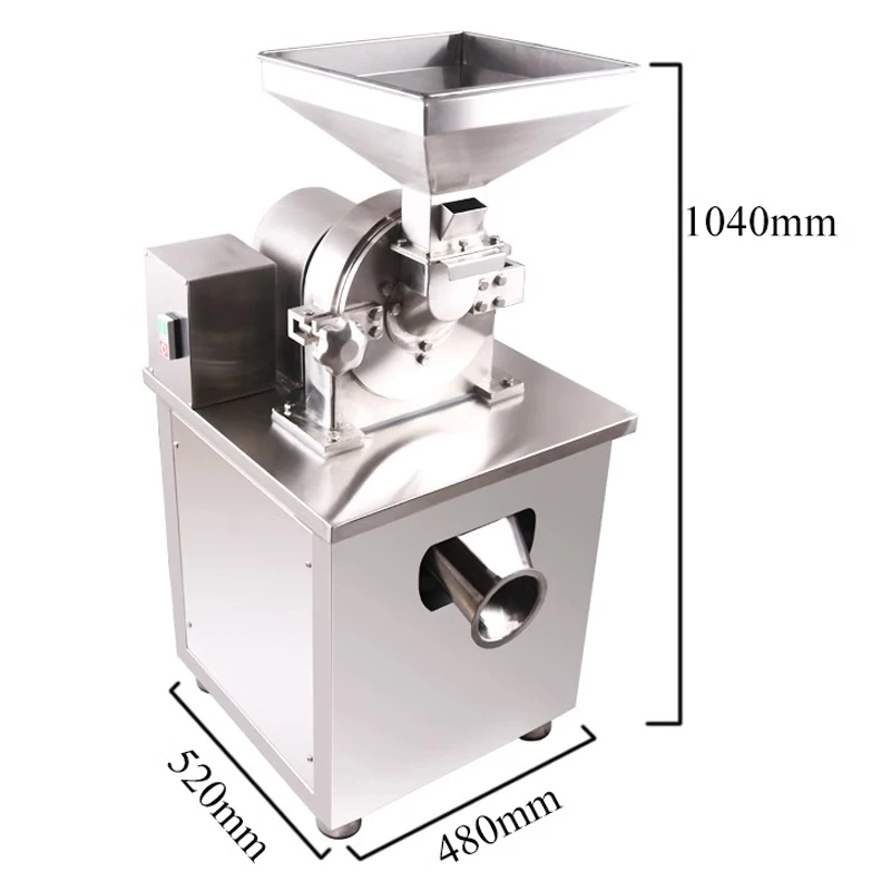 WN-200 многофункциональная дробилка из нержавеющей стали для коммерческих больших специй, зерна и китайских лекарственных материалов