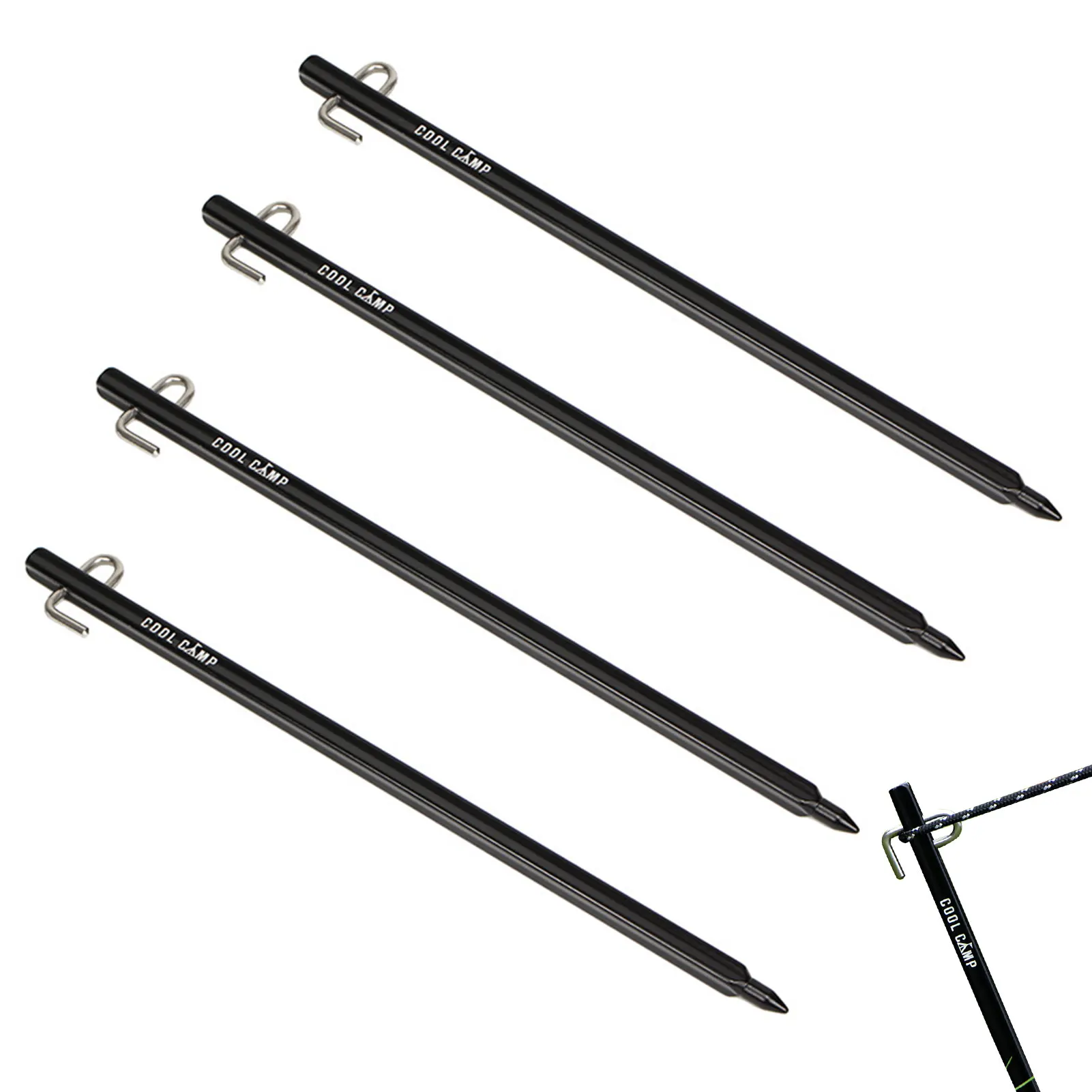 

Tent Stakes For Camping 4pcs/set Aluminum Alloy Ground Stakes 30cm Ground Nails Camping Spikes To Support Camping Tent Canopies