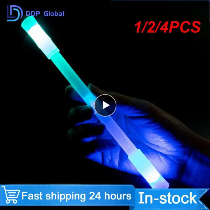 1/2/4PCS Luminous Spinning Pen Glowing in Dark Rotating Balance Pen Decompression Pens Spinner Toy LED Spinning Pen Gifts For