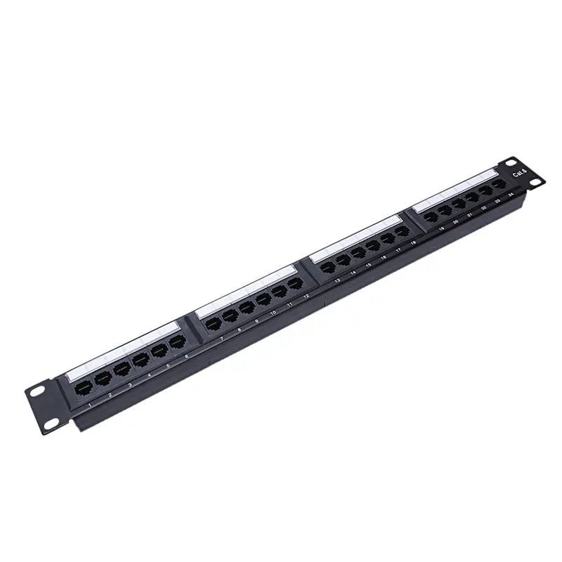 AEE9-6X UTP 24 ポート Rj45 パッチパネルラックケーブル壁掛けブラケットコネクタラックツールイーサネット Lan ネットワークアダプタ CAT6