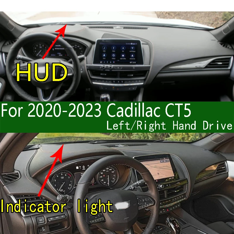 

For 2020 2021 2022 2023 Cadillac CT5 Dashmat Dashboard Cover Instrument Panel Sunscreen Protective Pad Dash Mat Ornaments