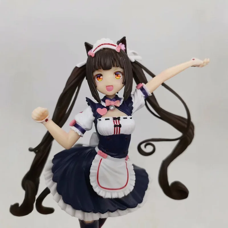 Lovely As A Button Girl Anime Cat Girl Maid Style Figure Desktop Decoration Collectible Statue For Anime Fans Collection Display