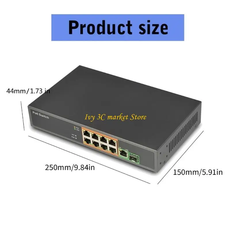 D7YC 10 Port Gigabit Ethernet Smarter Switching PoE Energy Excers for Office