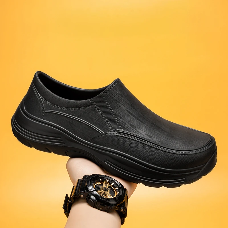 

Fashion EVA Men Casual Shoes Anti Slip Waterproof Man Chef Shoes Oil Resistant Comfortable Mens Work Shoes Slip on Driving Shoes