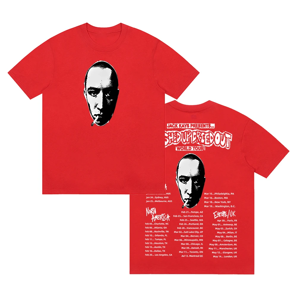 Jack Kays Washed Up Dried Out World Tour 2025 T-shirt Crewneck Short Sleeve Cotton Tee Women Men Streetwear Tops