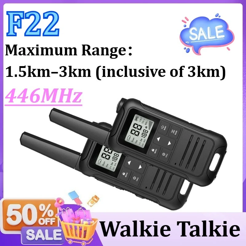 

2Pcs For BAOFENG F22 PMR Walkie Talkie Children Children's Radio Walkie-Talkie Kids Portable Two-way Radios For Camping
