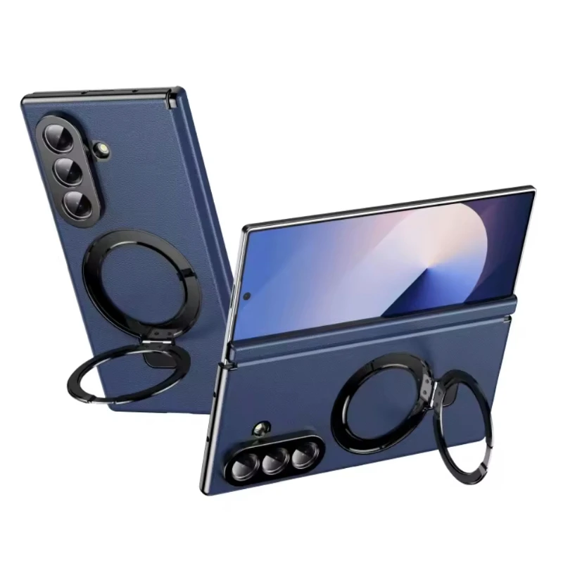 2-in-1 Magnetische Lederhülle mit Ständer für Magsafe für Samsung Galaxy Z Fold 8 Ultra 7 6 5 4 3 Handyhülle mit Scharnierschutz