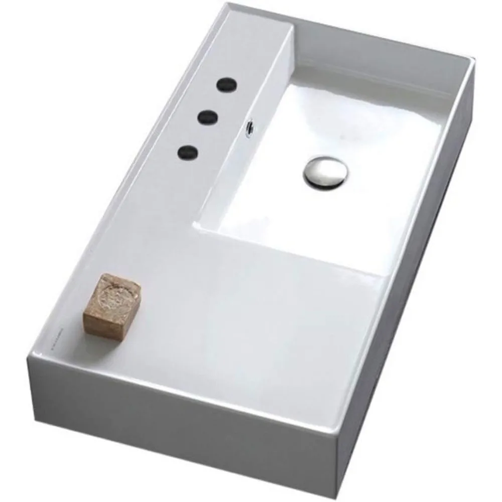 

Three Hole Bathroom Furniture Sink for Bathroom White Washhand Stand Washbasin Bathrooms Sinks Washbasins Fixture Home