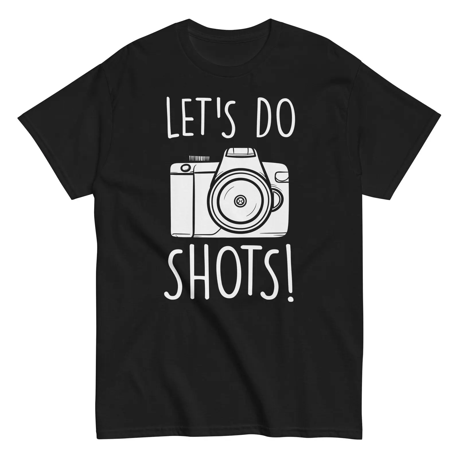 Photographer Let's Do Shots Funny Cotton T-Shirt Photography Camera Gift Tee