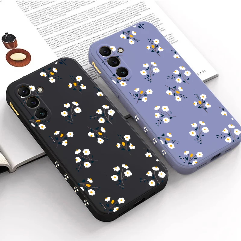 S24 Stunning Flower Silicone Phone Case For Samsung S21 S21FE S22Ultra S22 S24 S24Plus S24Ultra S23 S23FE S23Plus S20FE Cover