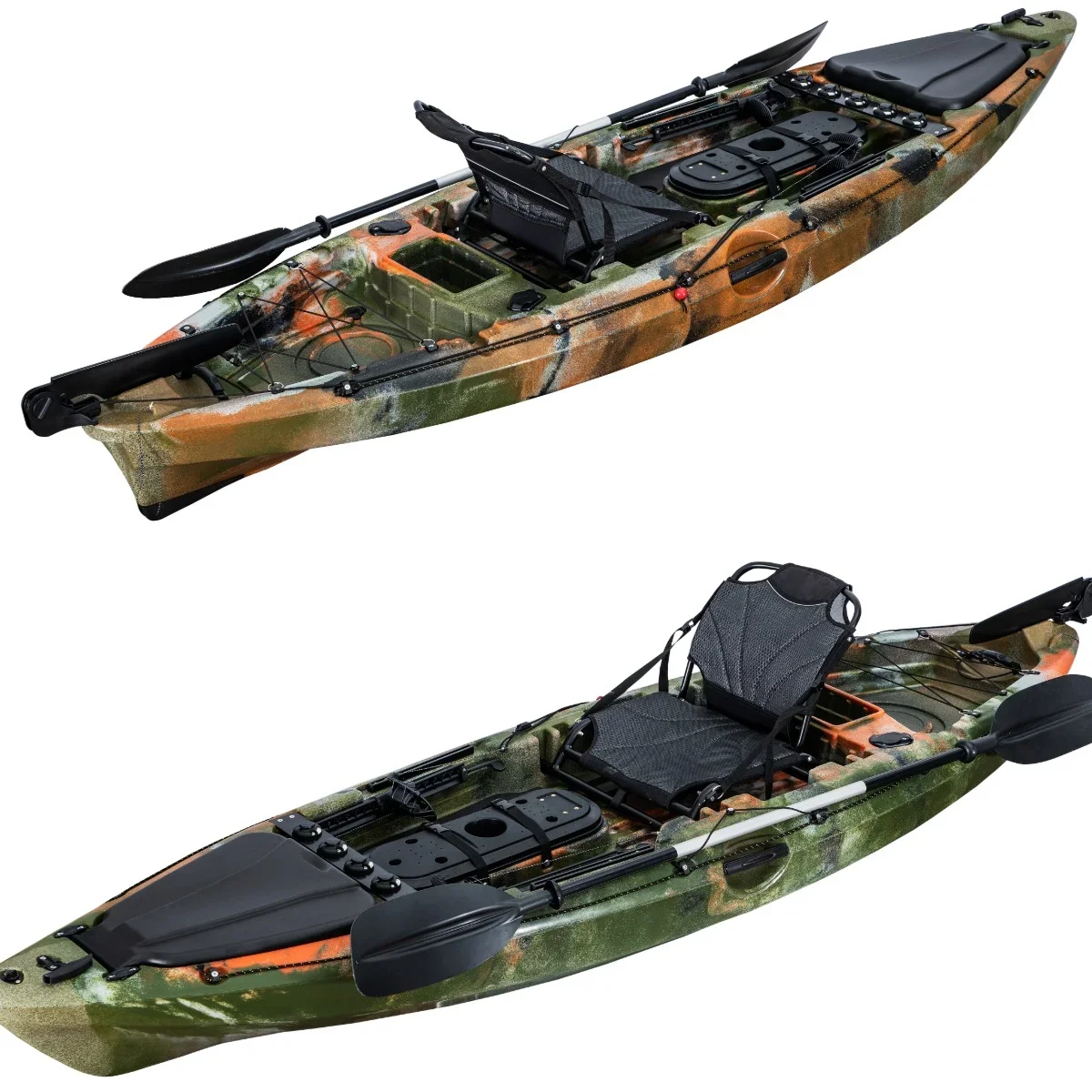 

10ft 3.1m Kayak, PE Matieral, CE Certificate, Single Seat Pedal Kayak with Toe Controlled Rudder System for Leisure Fishing